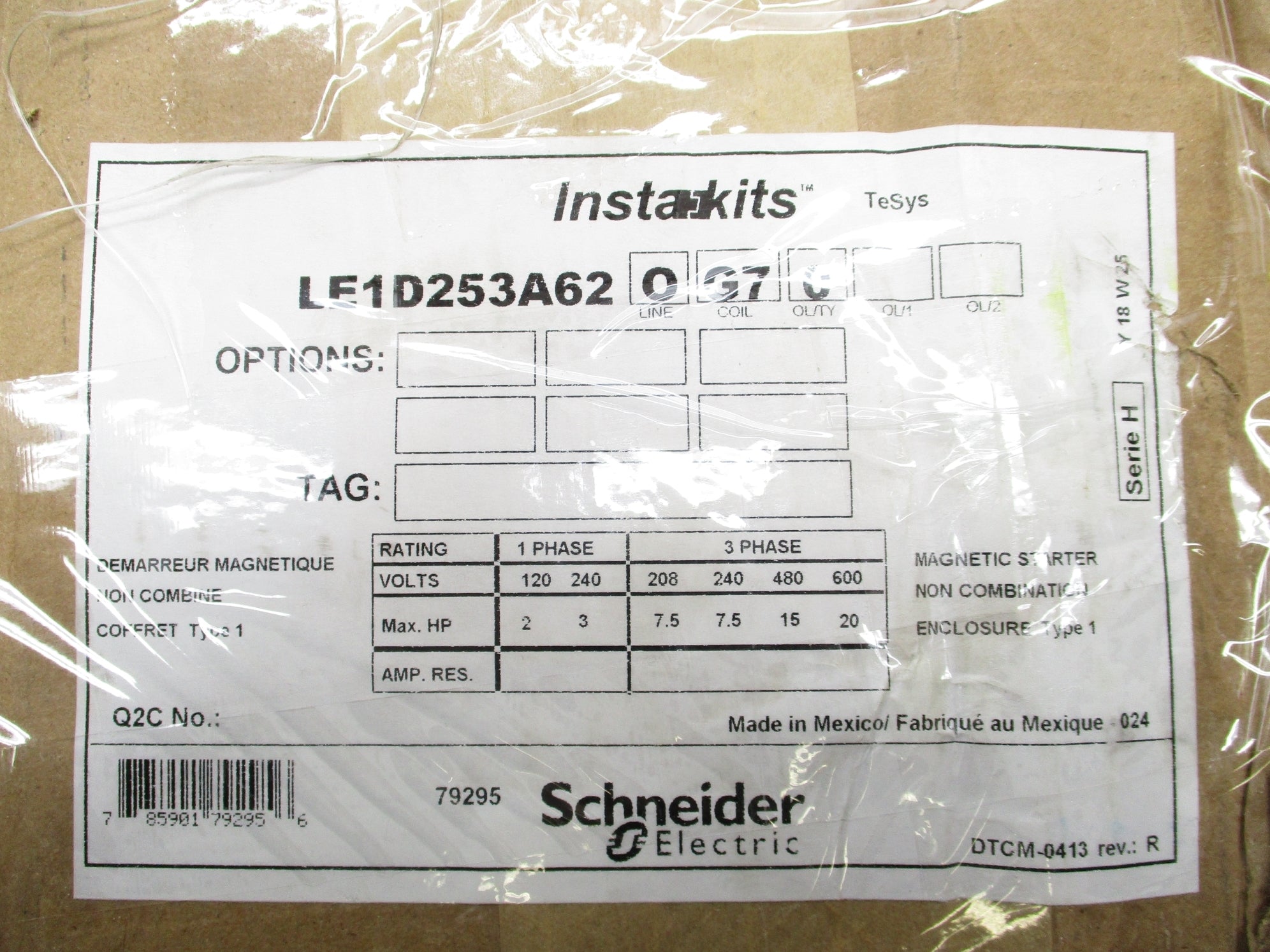 SCHNEIDER ELECTRIC LE1D253A62 NSMP