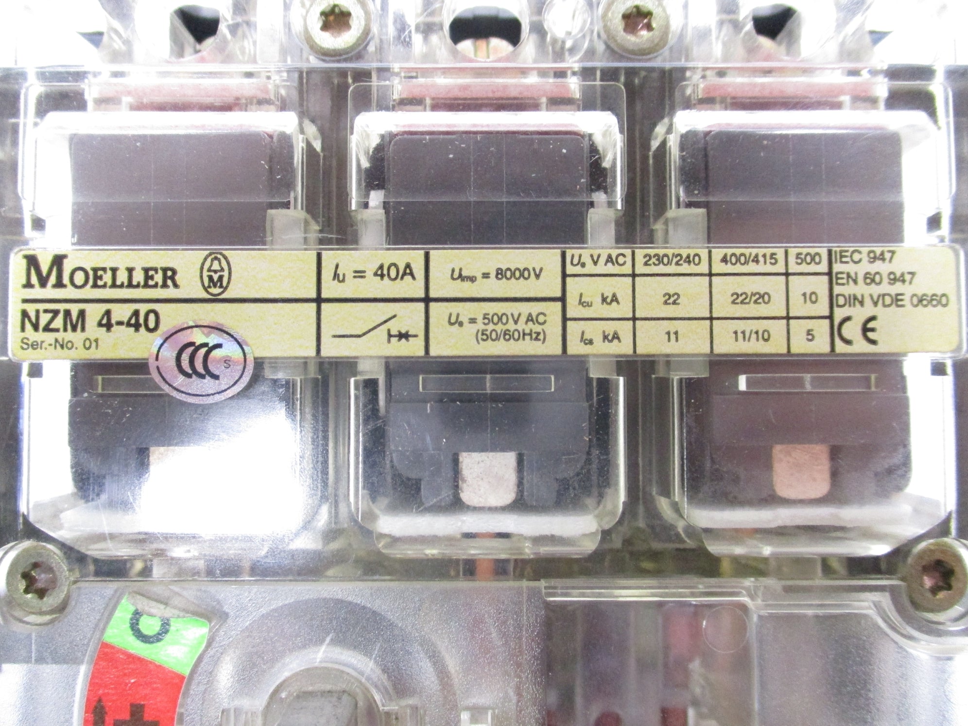 KLOCKNER MOELLER NZM4-40 500V 40A UNMP