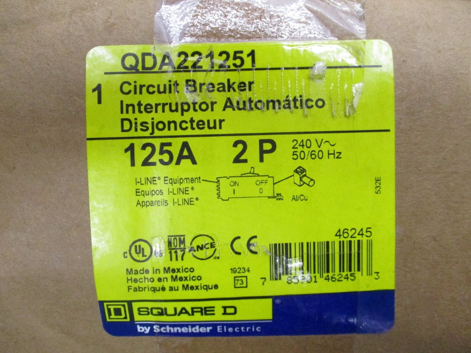 SQUARE D QDA221251 240V 125A NSMP