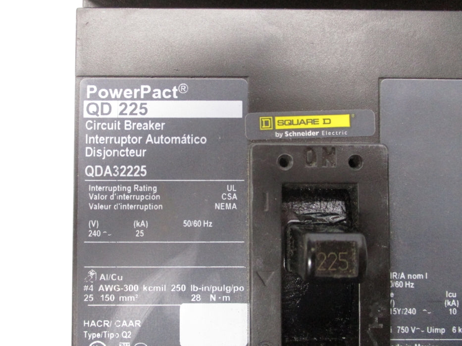 SQUARE D QDA32225 240V 225A NSMP