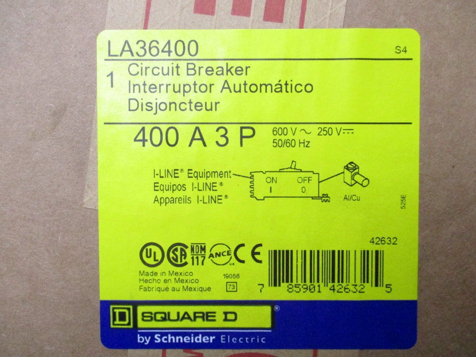 SQUARE D LA36400 SER. 4 600V 400A NSMP