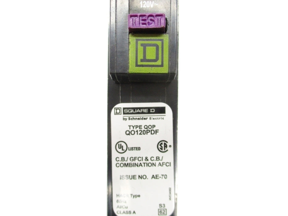 SQUARE D QO120PDF 120V 20A NSNP