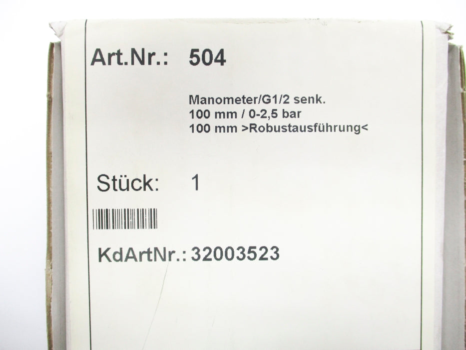 VOGEL 32003523 0-2.5BAR NSMP
