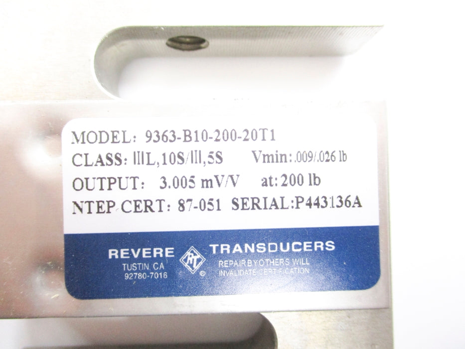 REVERE 9363-B10-200-20T1 NSMP