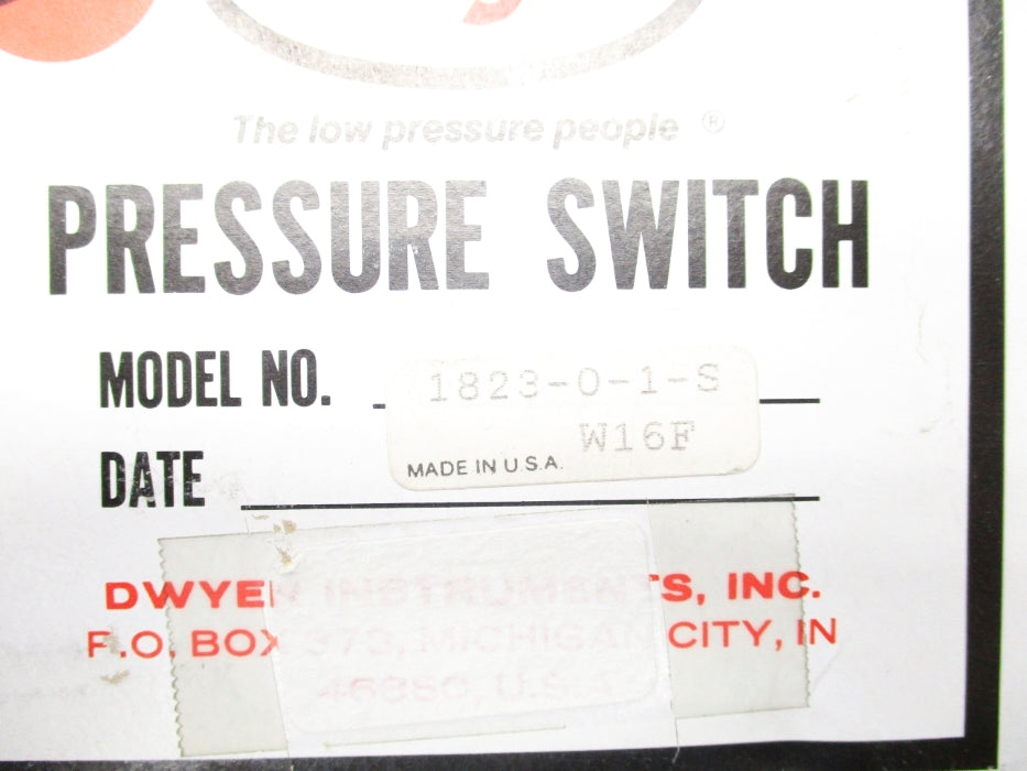 DWYER 1823-0-1-S 480VAC 15A 25PSI NSMP