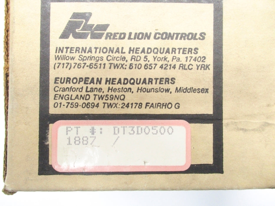 RED LION CONTROLS DT3D0500 NSMP