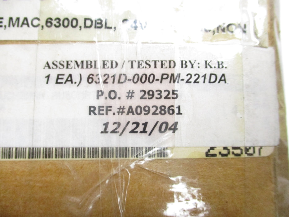 MAC 6321D-000-PM-221DA 24/60 150PSI NSMP