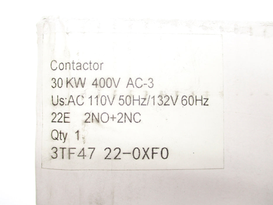 CONTACTOR 3TF4722-0XF0 132V NSMP