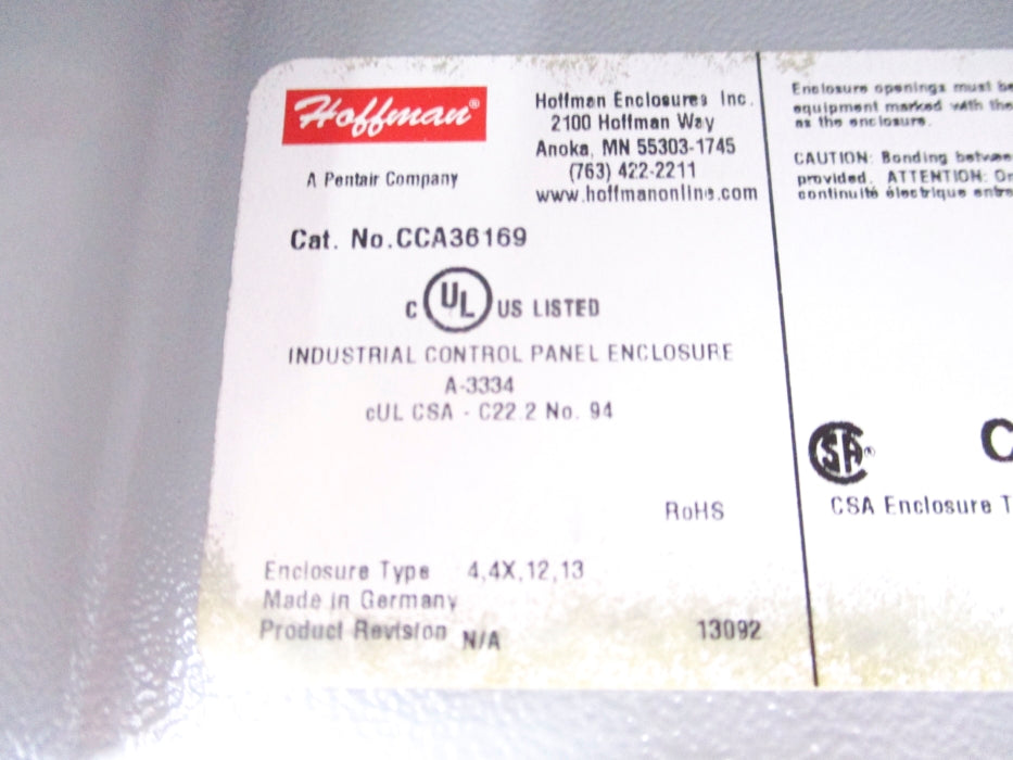 HOFFMAN CCA36169 NSNP