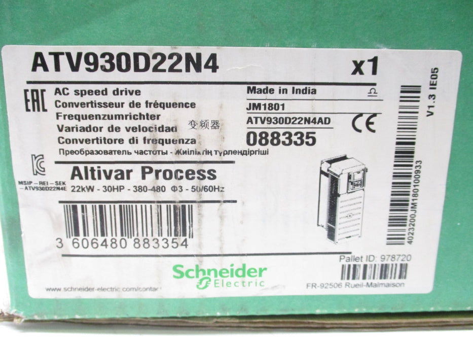 SCHNEIDER ELECTRIC ATV930D22N4 NSMP