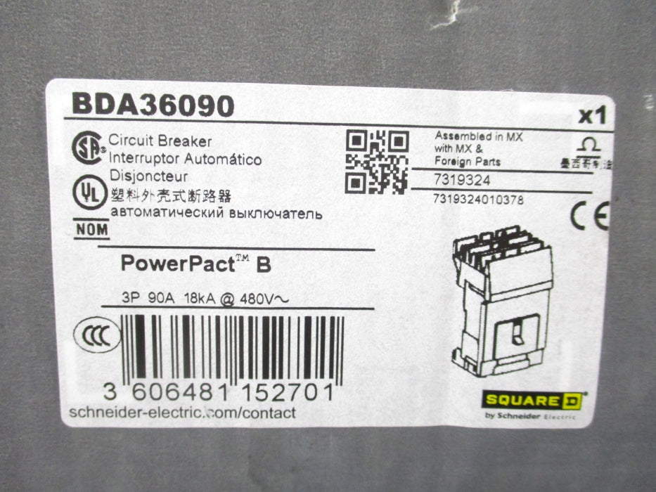 SQUARE D BDA36090 480V 90A NSMP