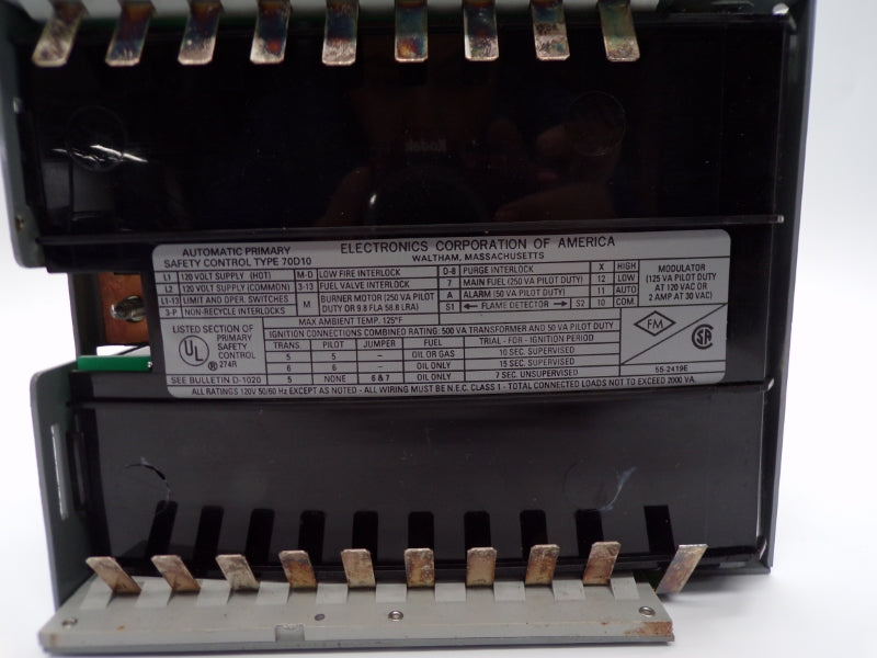 FIREYE ALLEN BRADLEY 70D10 120V 2A NSMP