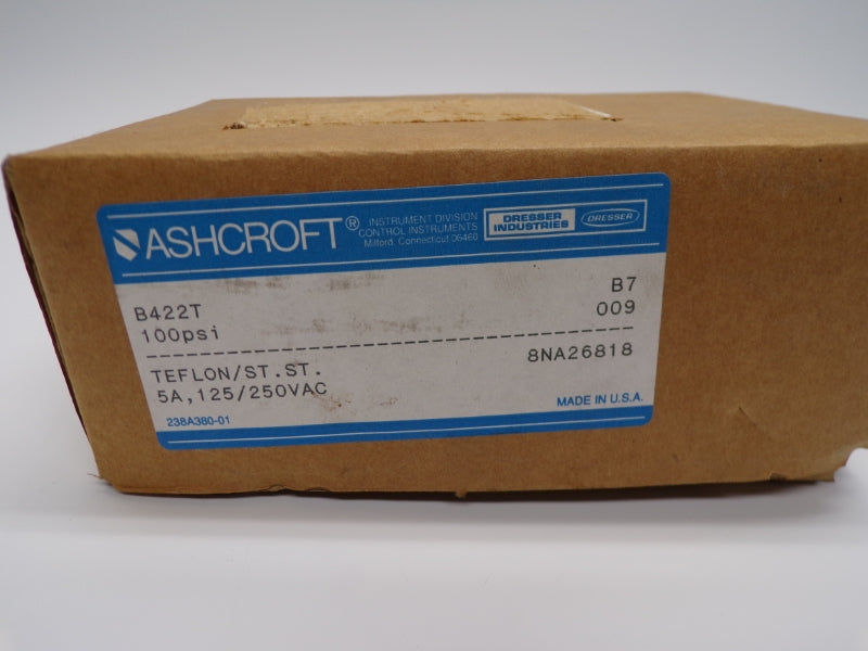 ASHCROFT B422T 125/250VAC 5A 100PSI NSMP