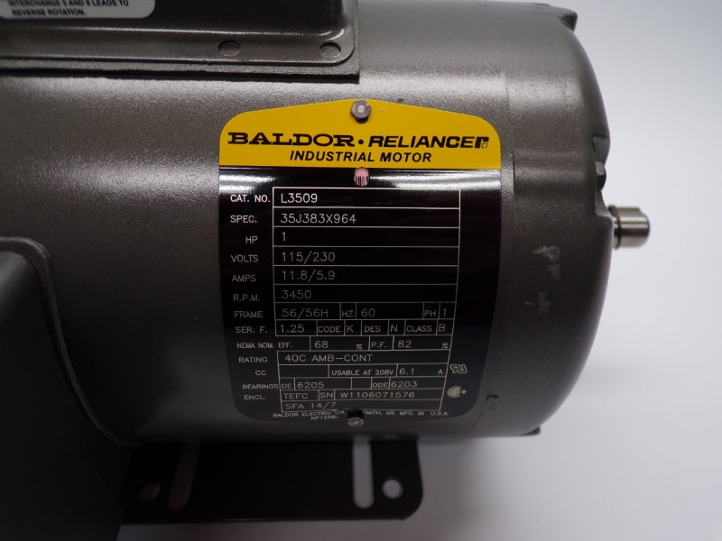 BALDOR L3509 115/230V 11.8/5.9A NSNP