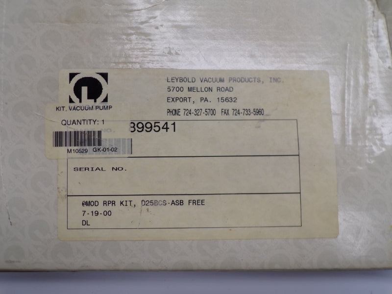 LEYBOLD D25BCS-ASB NSMP