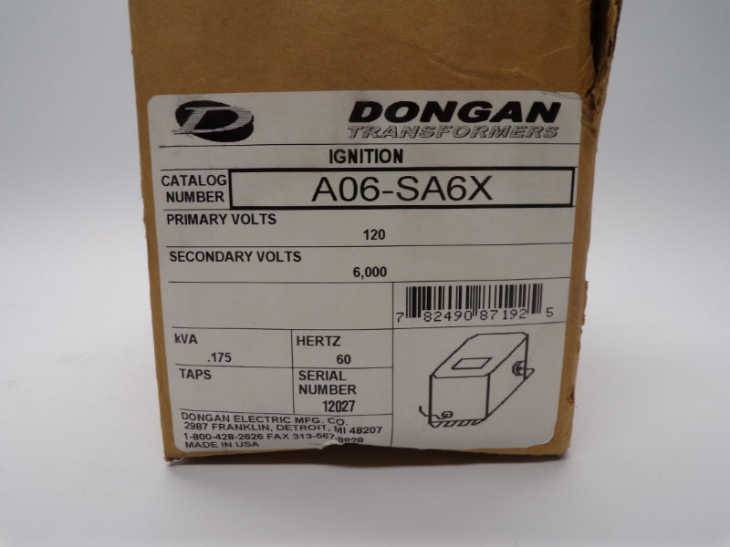 DONGAN TRANSFORMERS A06-SA6X 120V NSMP