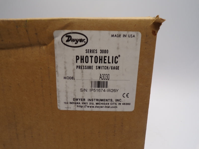 DWYER A3030 120/240VAC 10A 25PSI NSMP