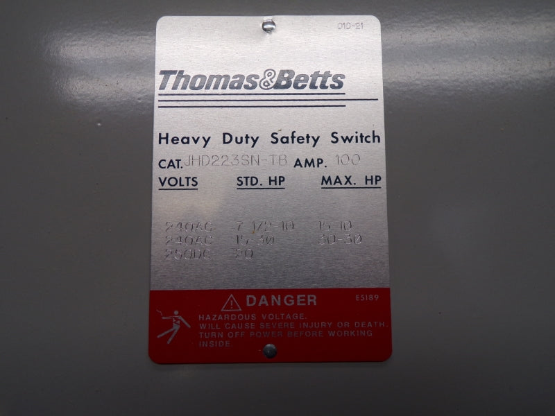 THOMAS&BETTS JHD223SN-TB 250VDC 100A NSMP