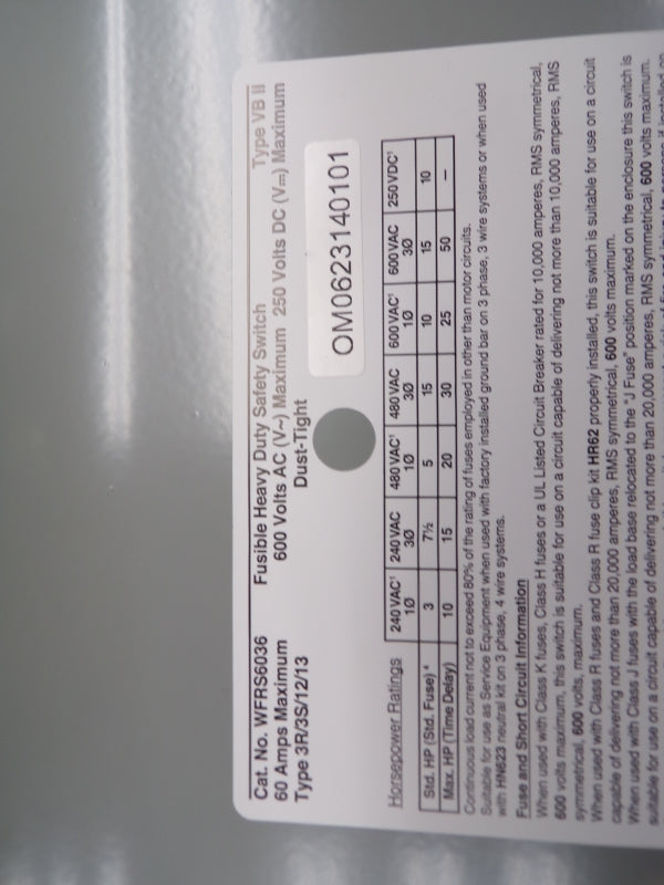 COOPER WFRS6036 600V 60A NSMP