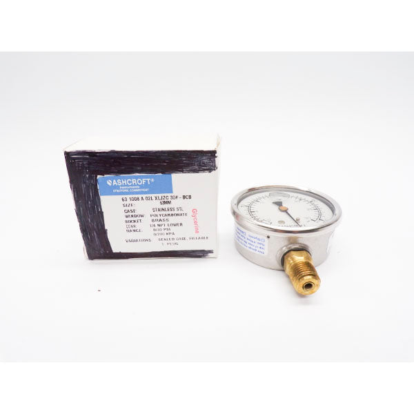ASHCROFT 631008A02LXLJZC30#-BCB 0/30PSI 63MM NSMP