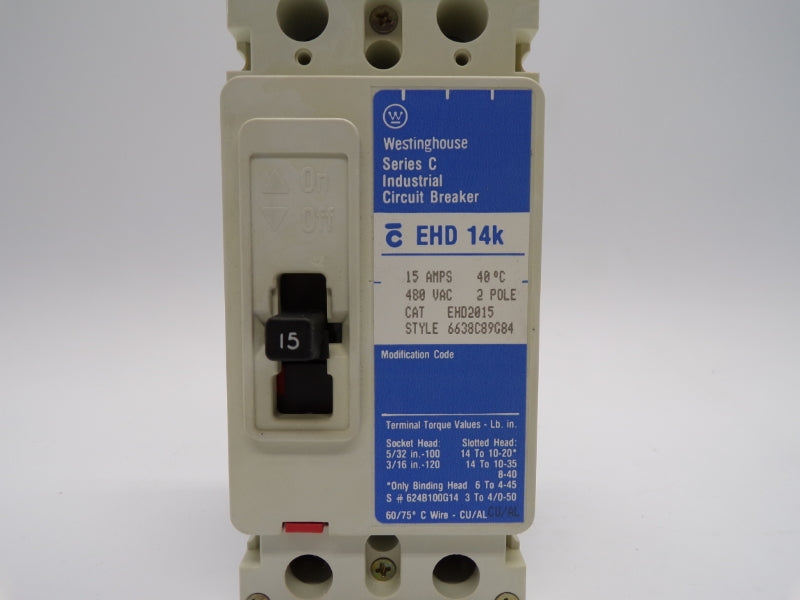 WESTINGHOUSE EHD2015 SER. C 480VAC 15A (BLUE) NSNP