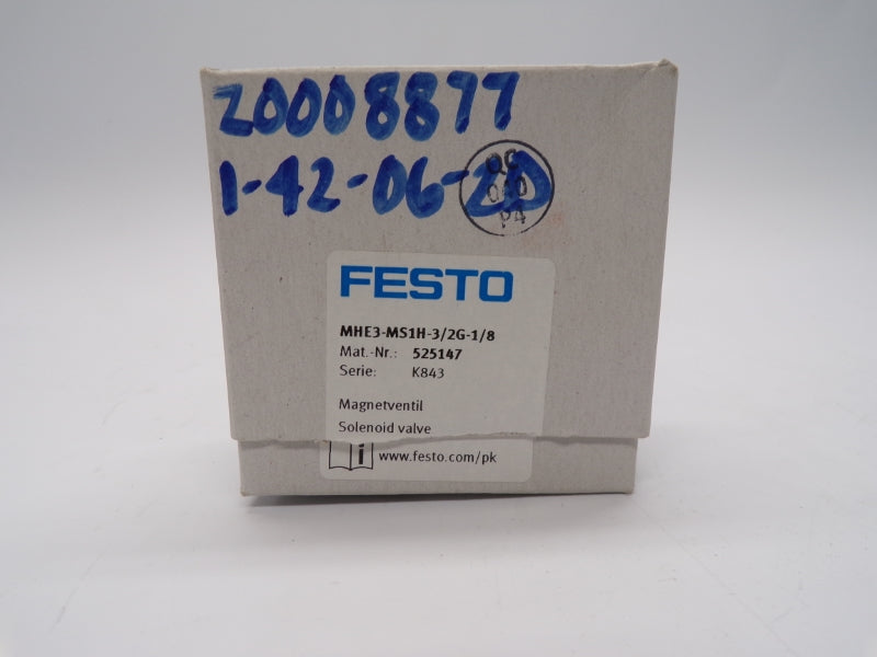 FESTO MHE3-MS1H-3/2G-1/8 525147 21,6-26,4VDC 1A NSMP
