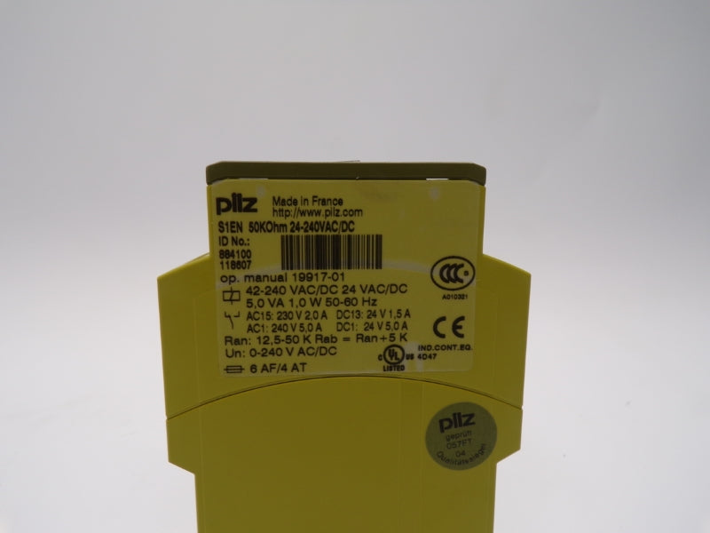PILZ S1EN50KOHM24-240VAC/DC 884100 42-240VAC 5A NSMP