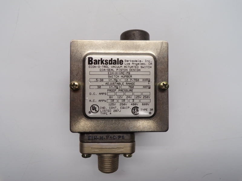 BARKSDALE E1H-H-VAC-P6 600V 10A NSNP