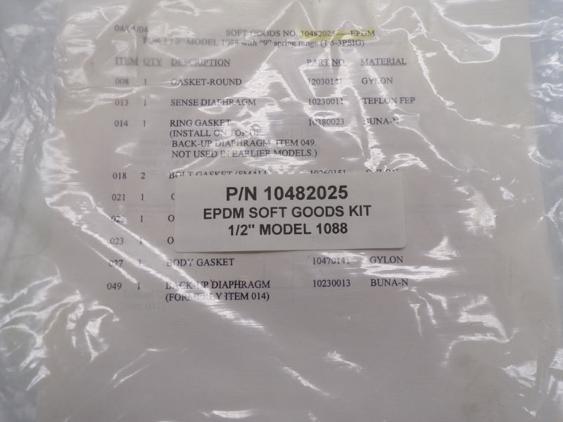 SPARE PART KIT 10482025 1/2" NSNP
