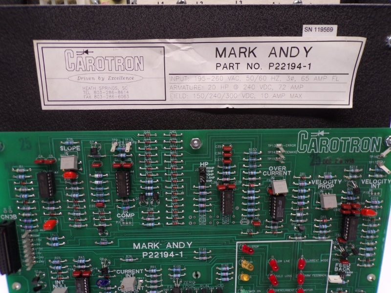 CAROTRON P22194-1 300VDC 72A UNMP