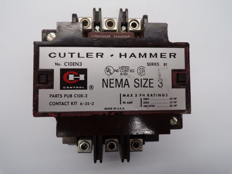 CUTLER HAMMER C10EN3A SER. B1 110/120V 90A UNMP
