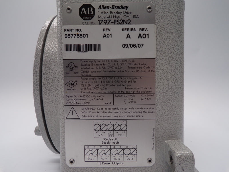 ALLEN BRADLEY 1797-PS2N2 SER. A 40V 3.1A-1.6A NSNP
