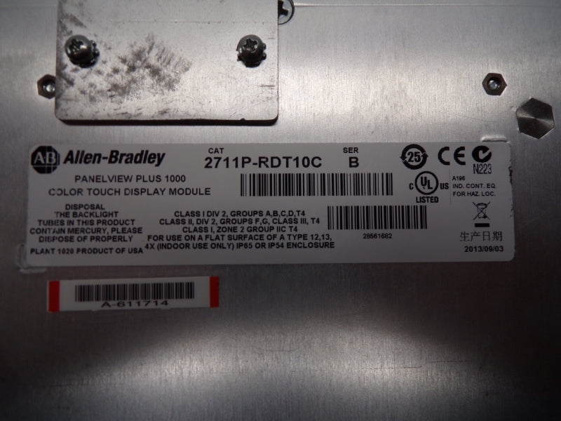 ALLEN BRADLEY 2711P-RDT10C SER. B NSNP