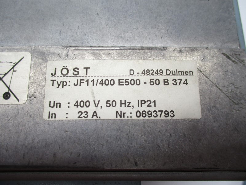 JOST JF11/400E500-50B374 400V 23A UNMP