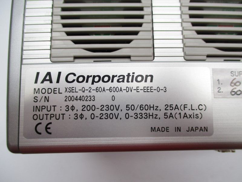 IAI XSEL-Q-2-60A-600A-DV-E-EEE-0-3 200-230V 25A NSNP