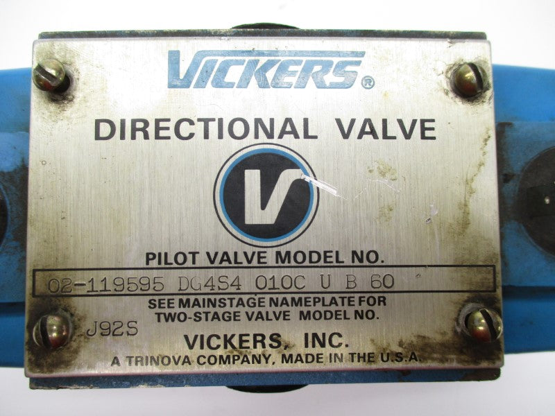 VICKERS 02-119595 DG4S4010CUB60 110/120V .85/.69A (AS PICTURED) UNMP