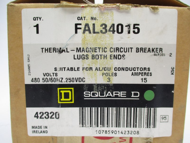 SQUARE D FAL34015 480V 15A (GREY) NSMP