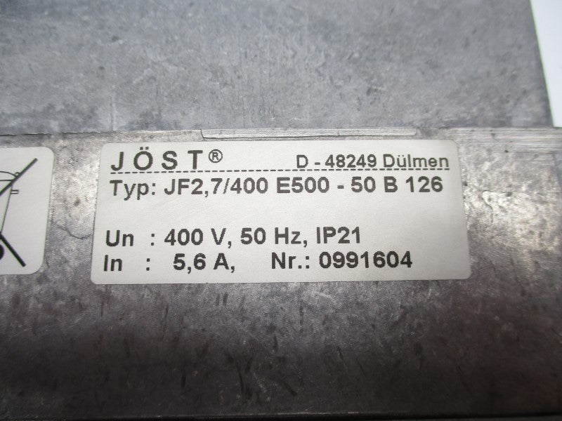 JOST JF2,7/400 E500-50B126 400V 5.6A NSNP