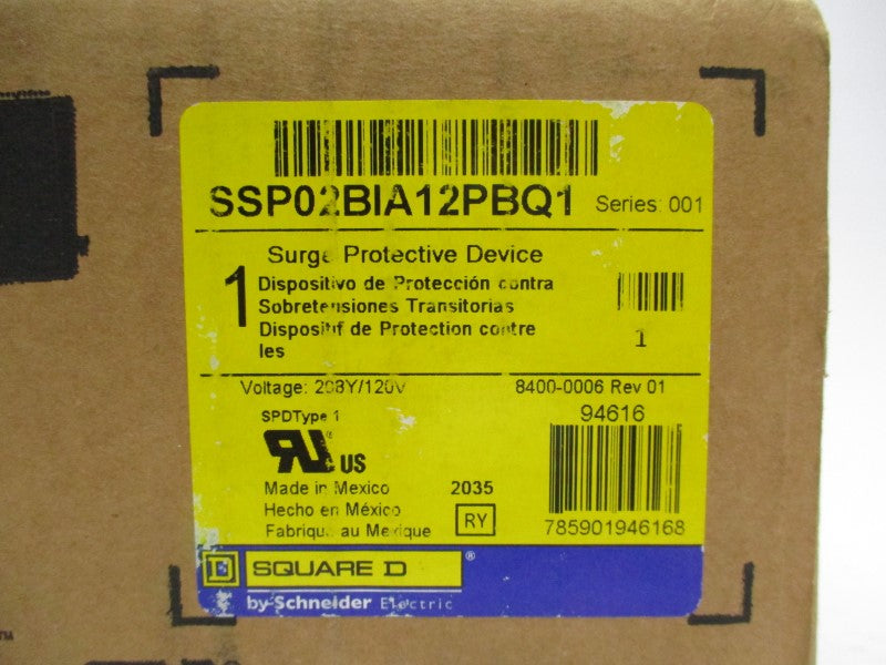 SQUARE D SSP02BIA12PBQ1 SER. 001 208/120V NSMP