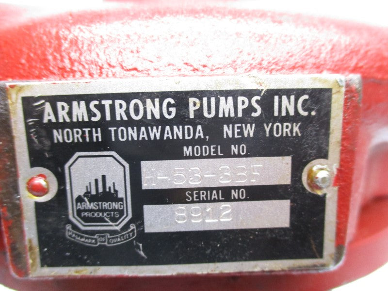ARMSTRONG H-53-3BF MVD56T17D902BW 208-230/460-190/380V 2.8-2.9 UNMP