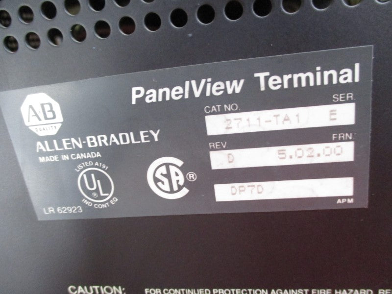 ALLEN BRADLEY 2711-TA1 SER. E F/W 5.02.00 250VAC 10A UNMP