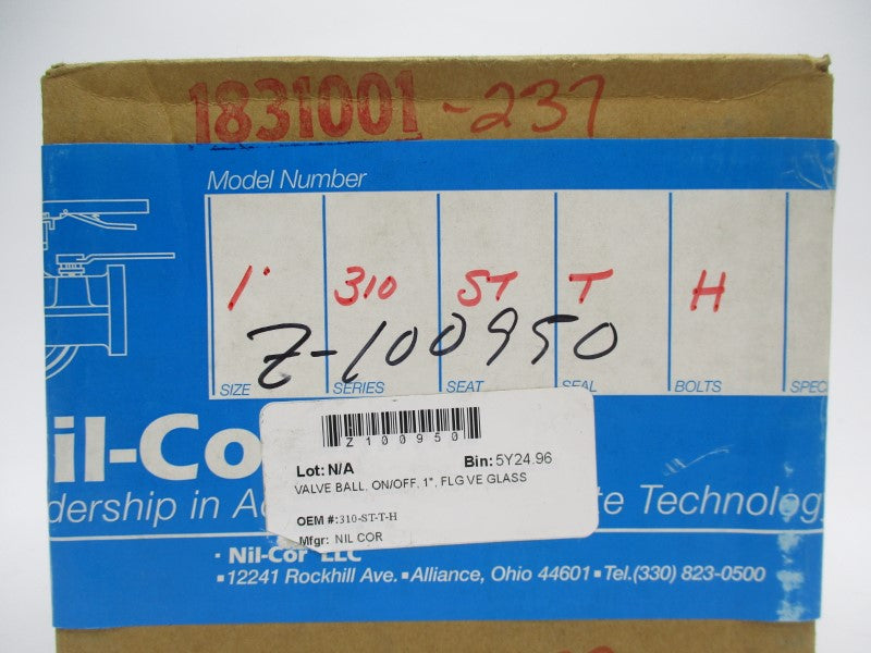 NIL-COR 310-ST-T-H 1" NSFS