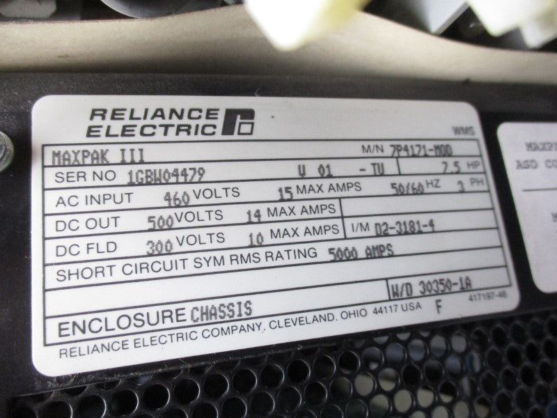 RELIANCE ELECTRIC 7P4171-MOD 460VAC 5000A UNMP