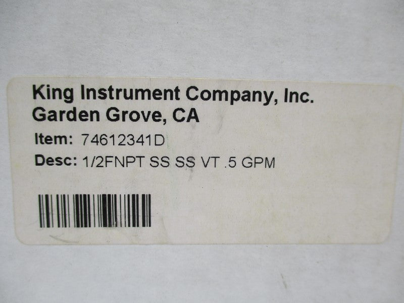 KING INSTRUMENT 74612341D NSMP