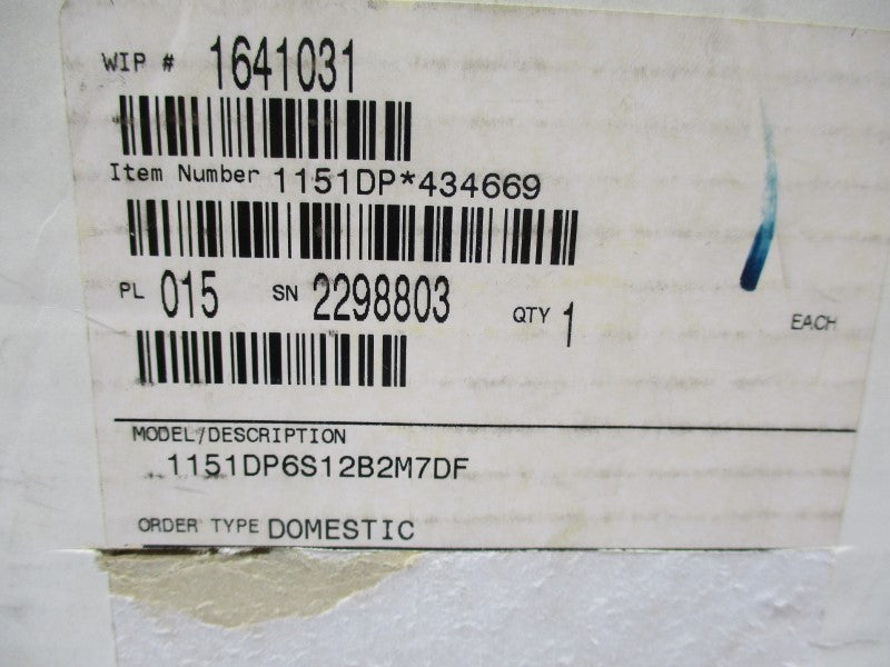 ROSEMOUNT 1151DP6S12B2M7DF 45VDC 0-100PSI NSMP
