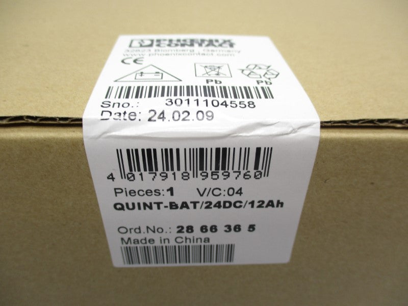 PHOENIX CONTACT QUINT-BAT/24DC/12AH NSFS