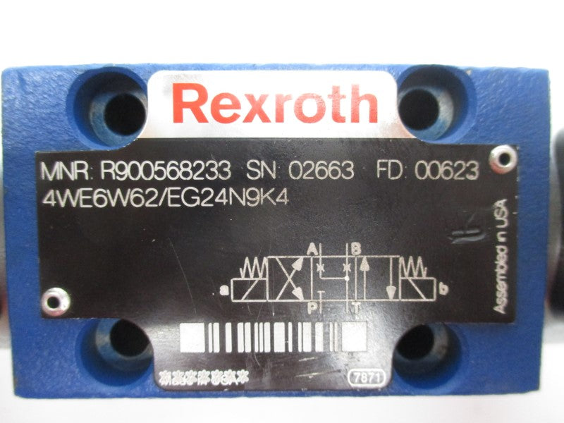 REXROTH 4WE6W62/EG24N9K4 R900568233 24VDC 1.25A NSNP