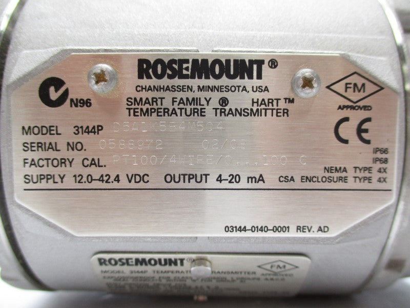 ROSEMOUNT 3144PD5A1K5B4M5Q4 12.0-42.4VDC NSMP