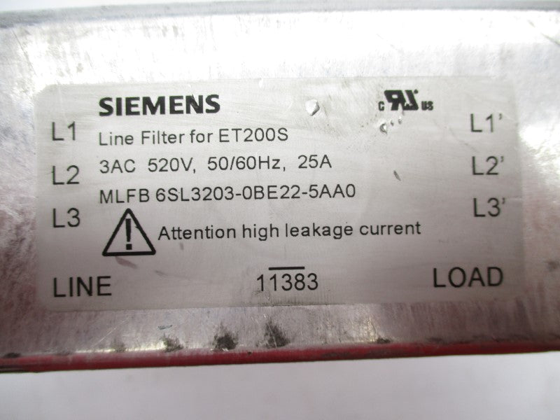 SIEMENS MLFB6SL3203-0BE22-5AA0 520V 25A (AS PICTURED) NSNP
