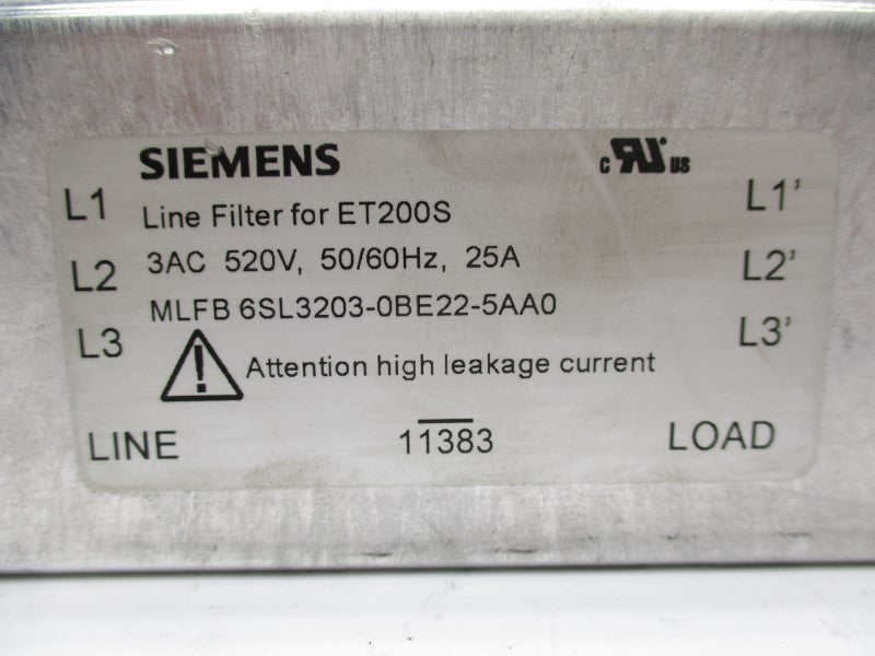 SIEMENS MLFB6SL3203-0BE22-5AA0 520V 25A NSNP